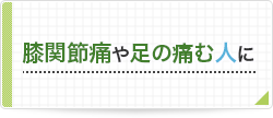 膝関節痛や足の痛む人に